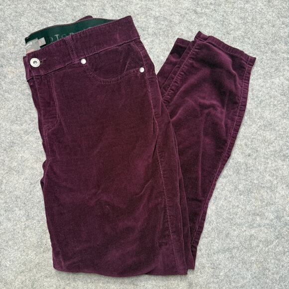 Torrid Bombshell Skinny Corduroy Pants Purple Size 18R Stretch Pocket - Picture 1 of 10